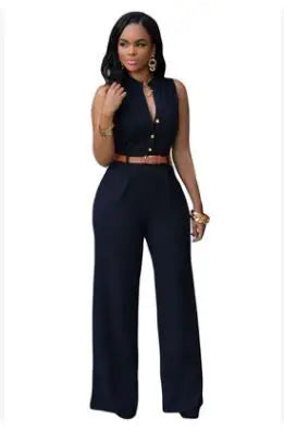 Women v-neck wide leg pants rompers women jumpsuit sexy jumpsuits for women women's jumpsuits female clothes