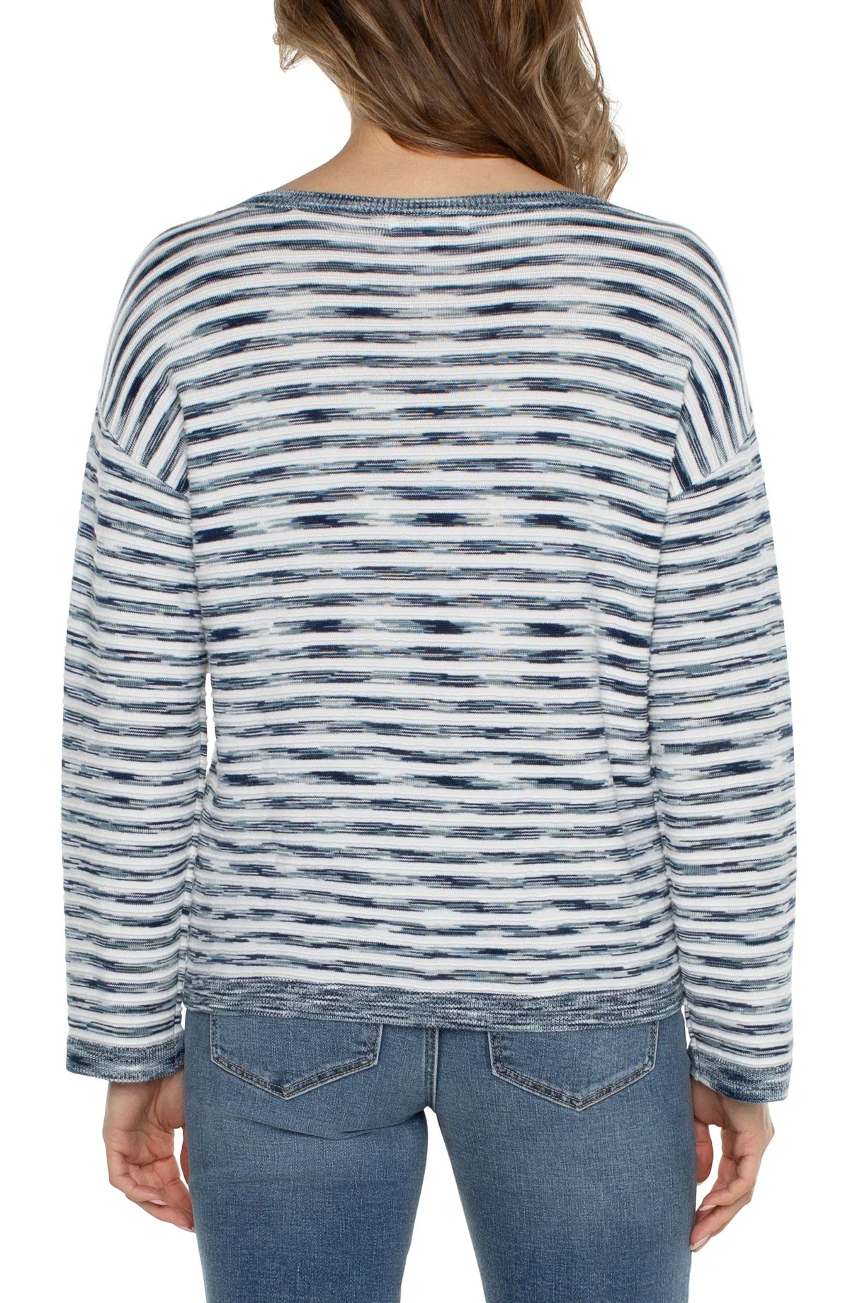 Boat Neck Sweater - Ocean Blue