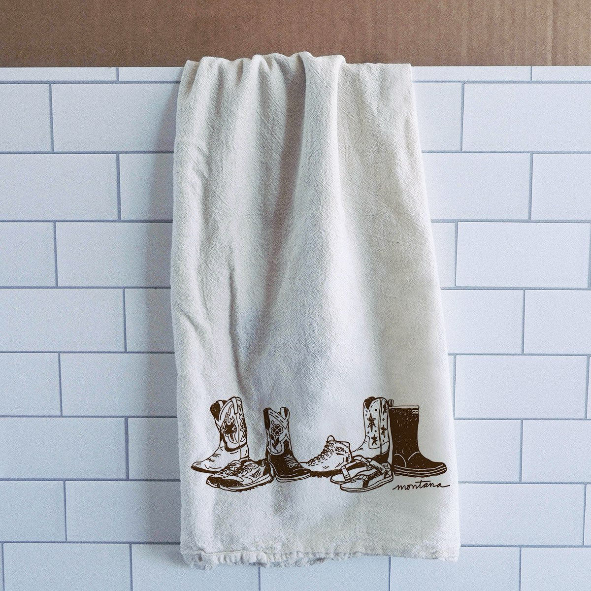"Montana Footprint" Tea Towel