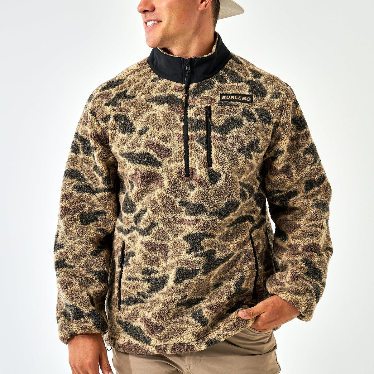 Burlebo: Sherpa - Quarter Zip - Rocky Mountain Camo