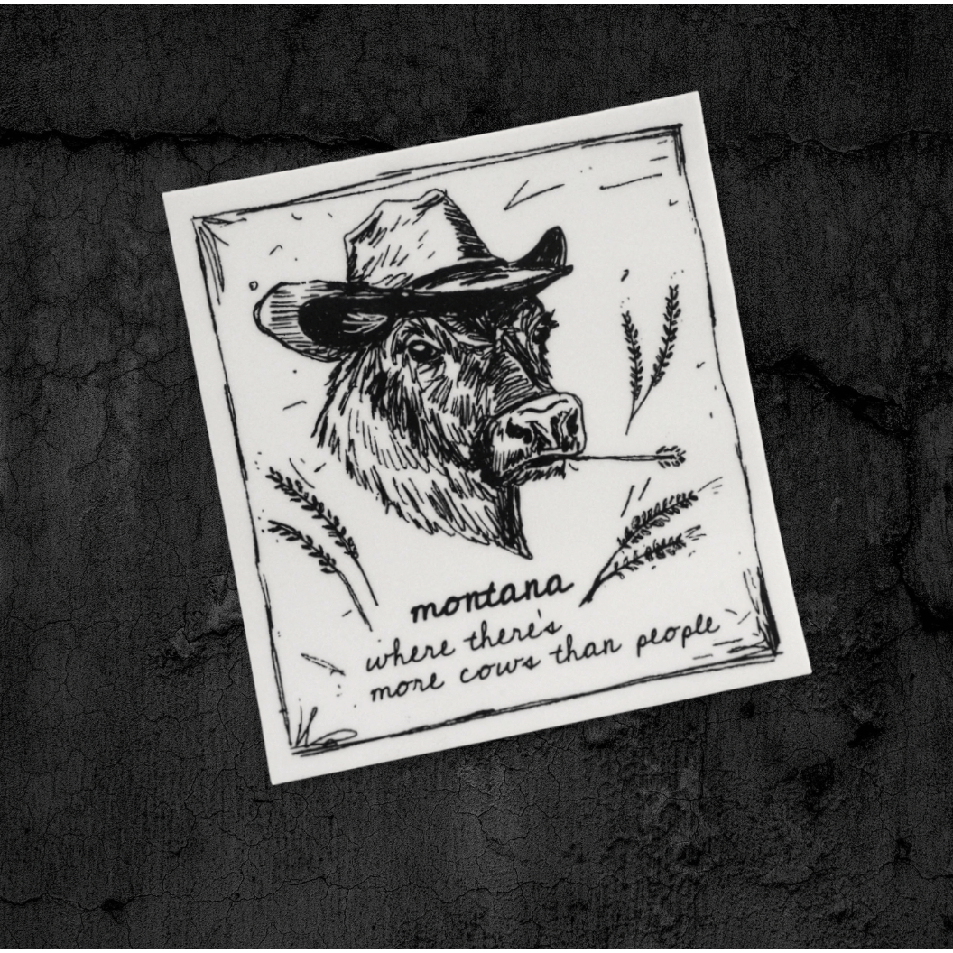 "Montana Cows" Sticker