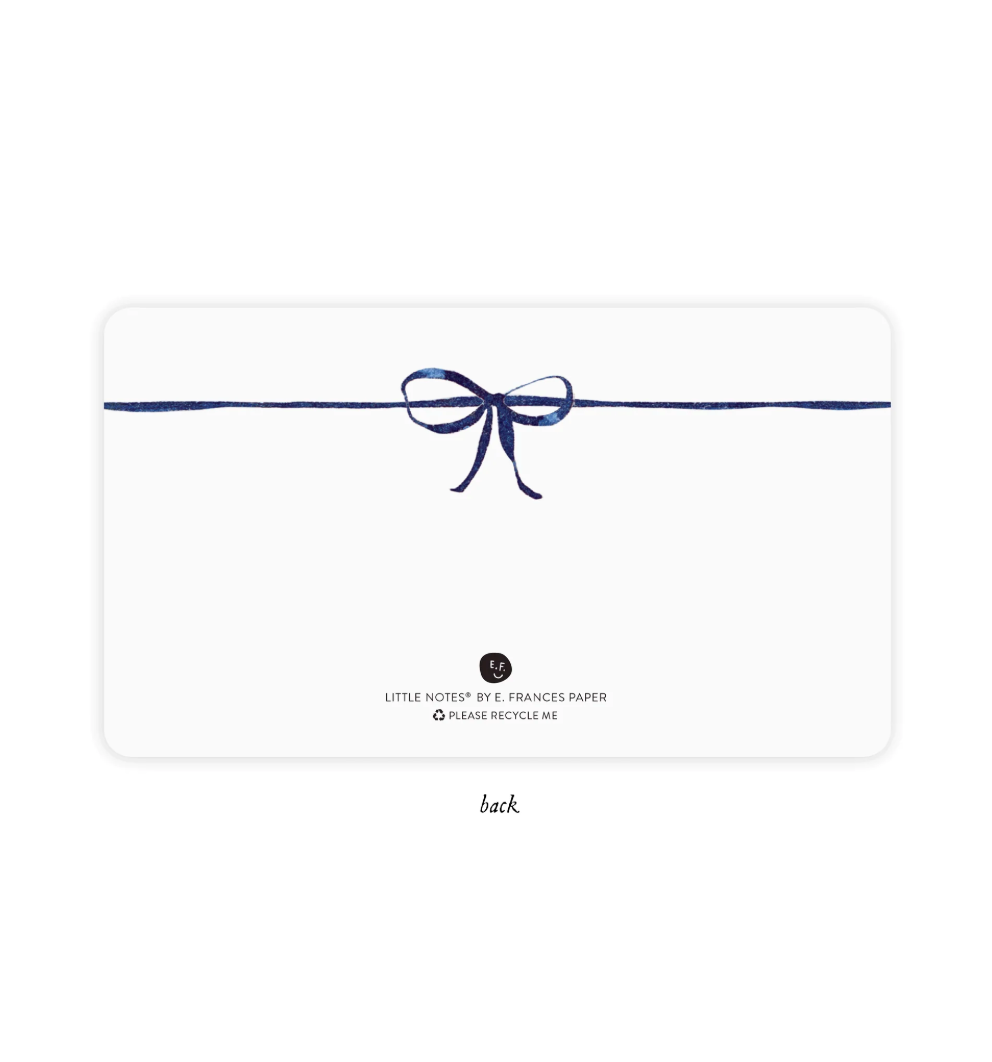 Navy Bow Little Notes