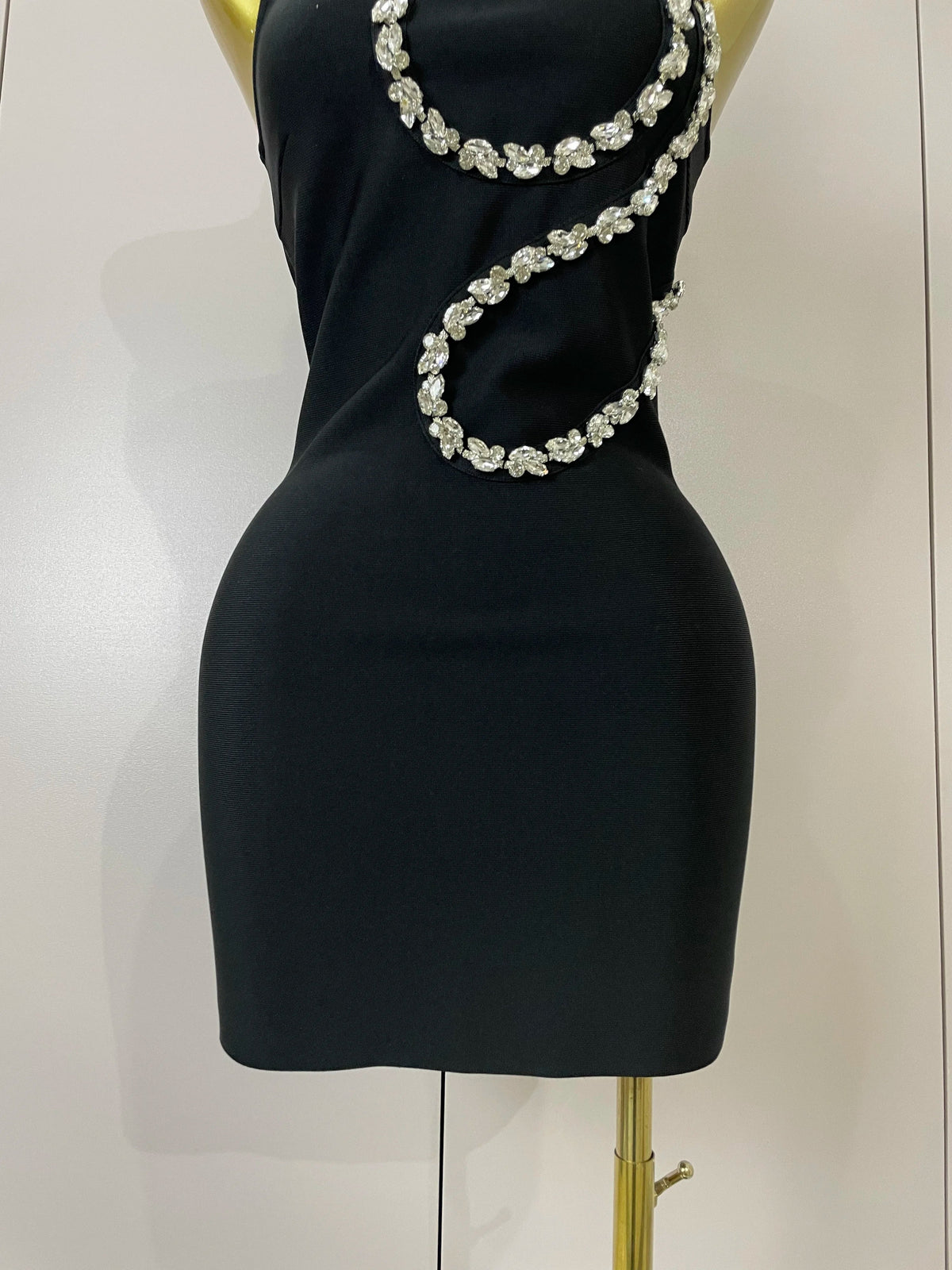 2025 New Arrived Shinning Crystal Sexy Off the Shoulder Bodycon Bandage Mini Dress Women Nightclub Party Celebrate Birthday Wear
