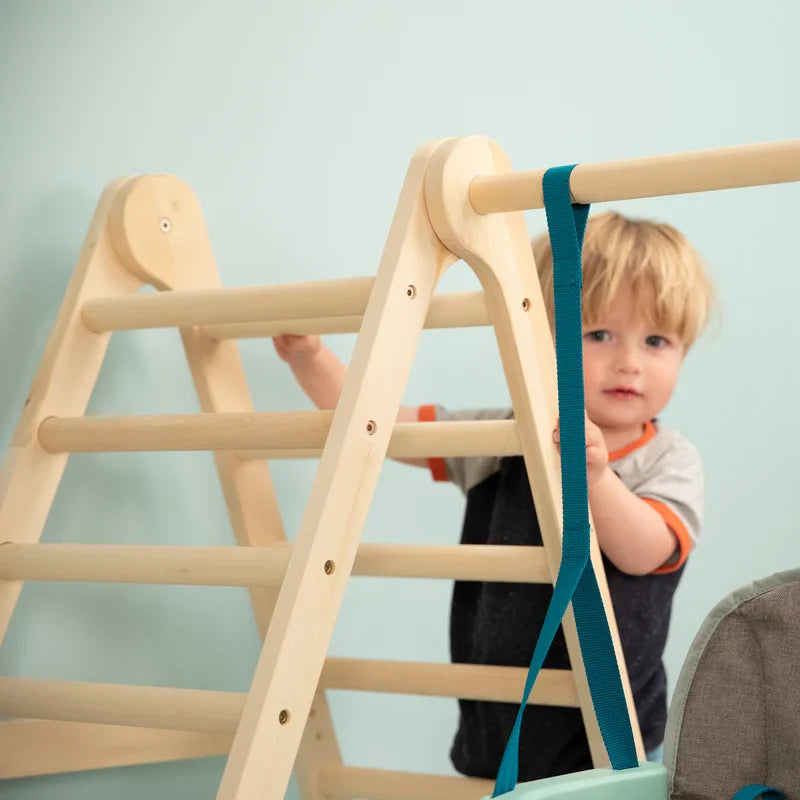 Active-Tots Wooden Swing & Climb | Foldable Pikler Style Frame