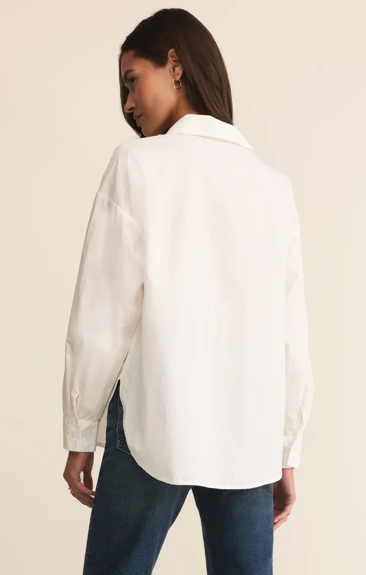 Elevated Poplin Shirt - White
