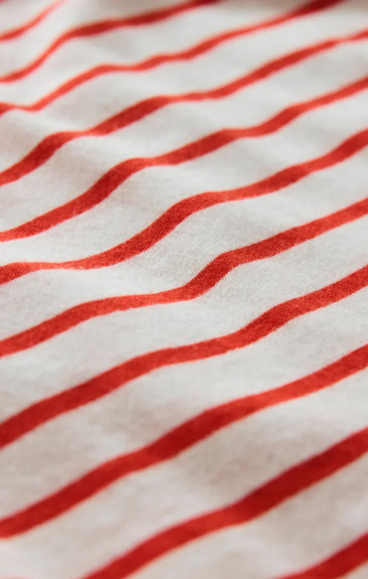 Junie Striped Tee- Lychee
