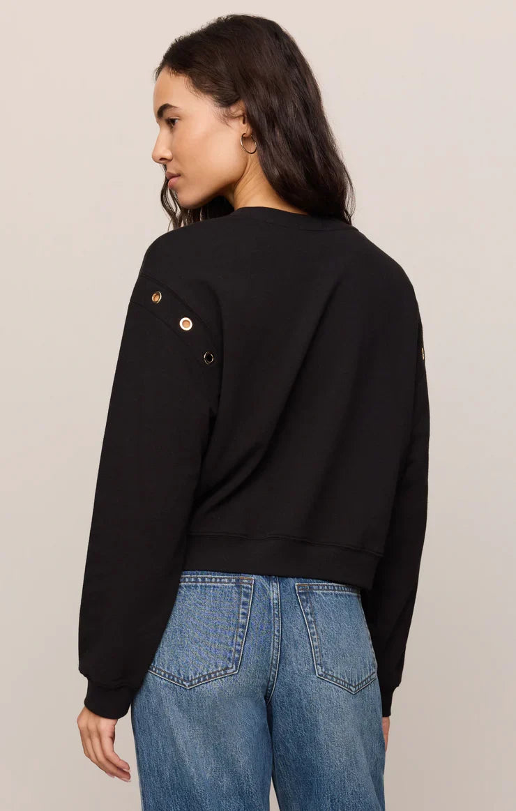 Axel Grommet Sweatshirt- Black