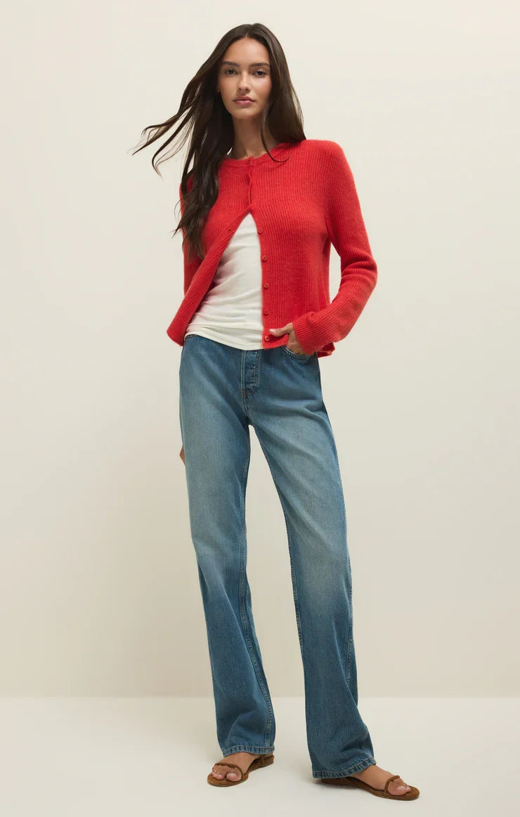 Medina Rib Cardigan - Lotus