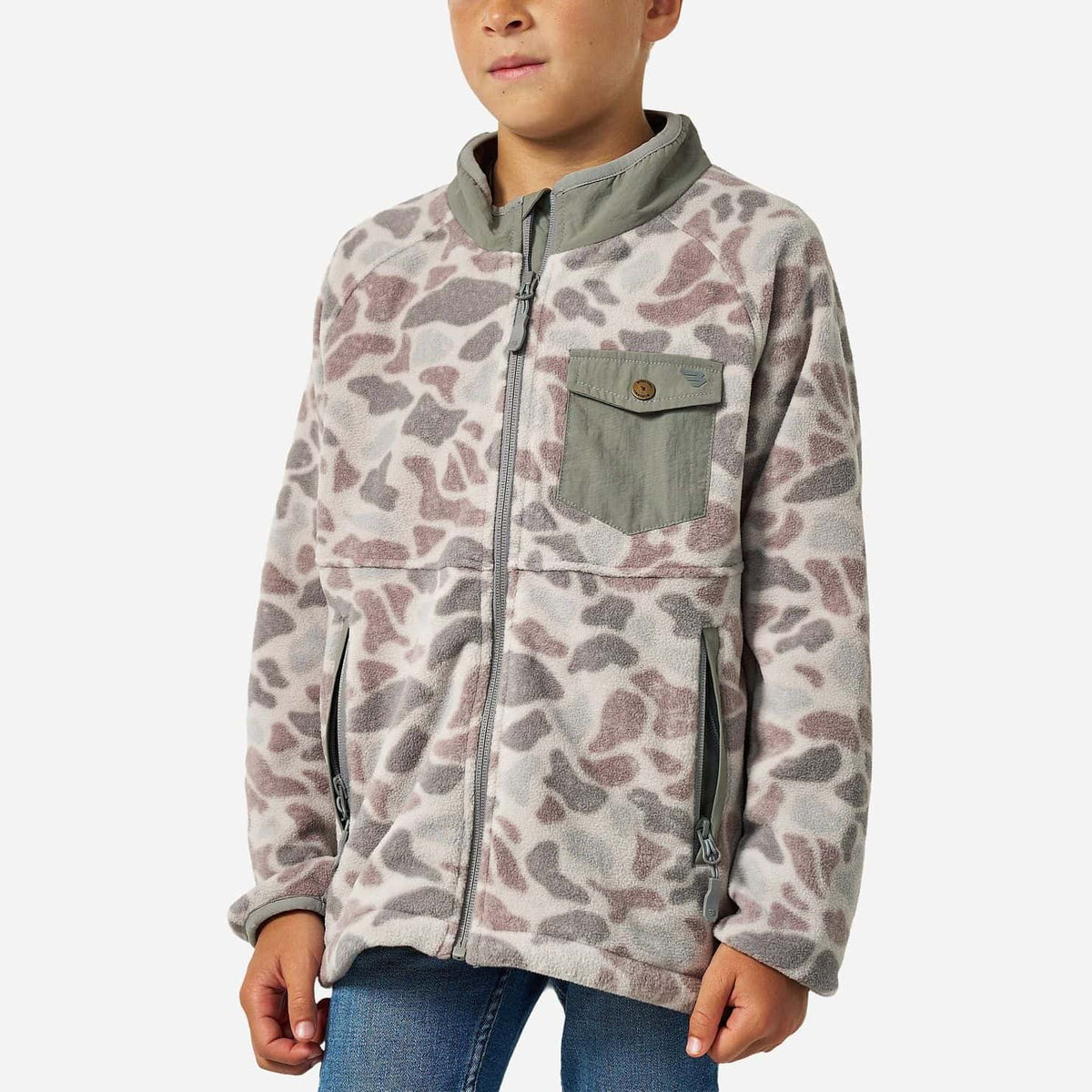 Burlebo: Youth Micro Fleece- Classic Deer Camo