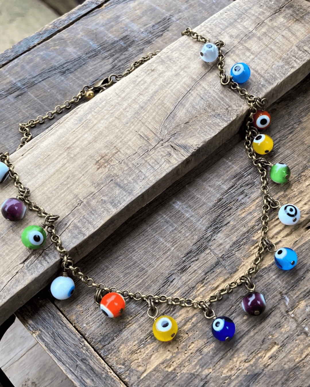 Evil Eye Beaded Choker