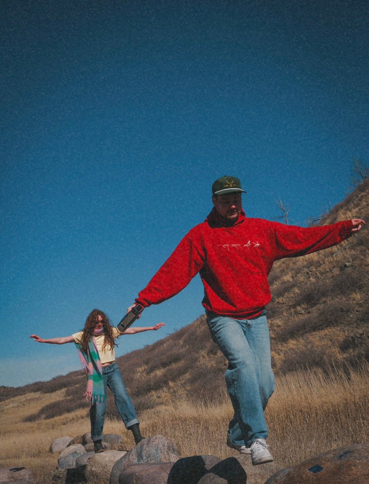 "Fly Tie" Hoodie in Red