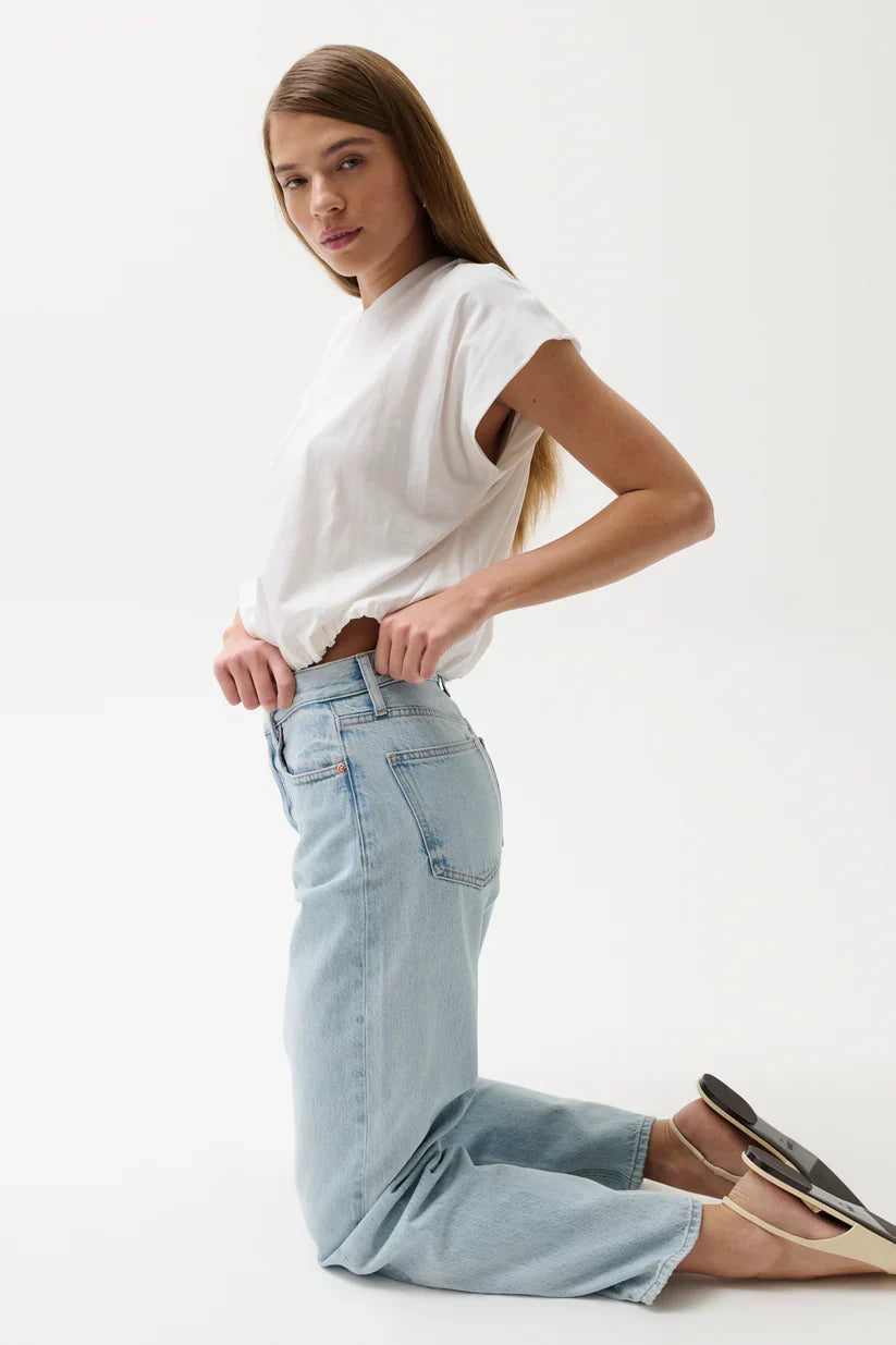 Wes High Rise Barrel Jean- Waves Waves