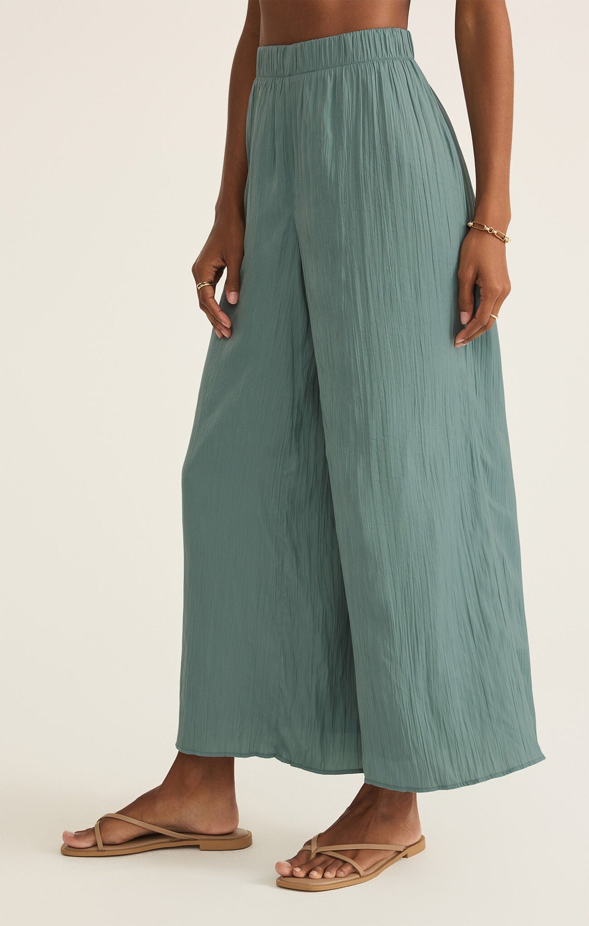 Sunset Satin Pant Sea Pine