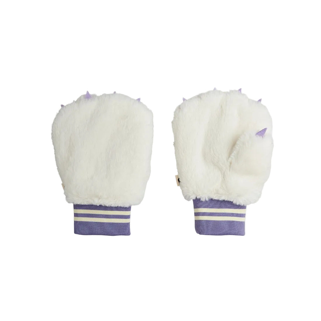 FAUX FUR MITTENS - OFF-WHITE