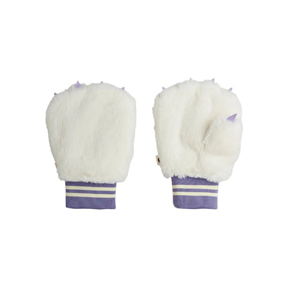 FAUX FUR MITTENS - OFF-WHITE