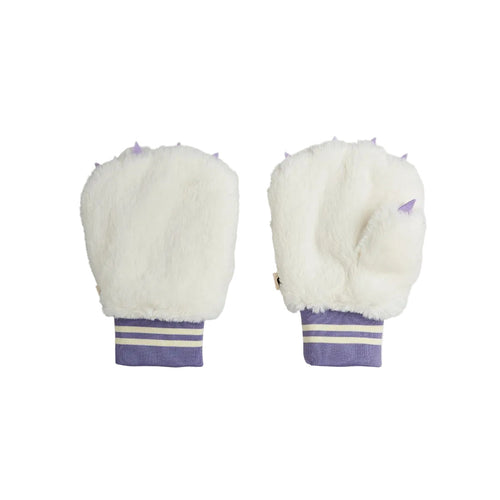 FAUX FUR MITTENS - OFF-WHITE