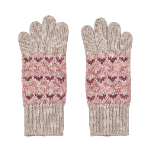 BOBBE MERINO WOOL JACQUARD GLOVES - PALE LILAC