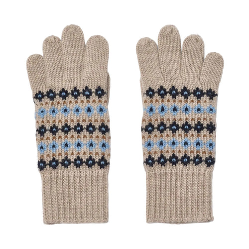 BOBBE JACQUARD GLOVES - WARM SAND MELANGE