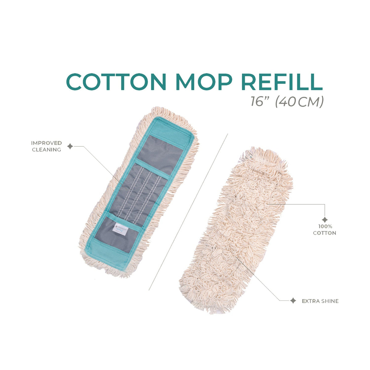 Zidello COTTON MOP - DRY 16" INCH (40CM)