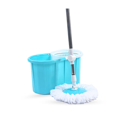 Zidello Spin Mop Plastic & Steel Bucket, 360-Degree with Microfiber Mop Head