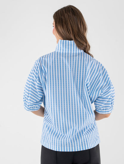 Poppy Top - French Blue Stripe