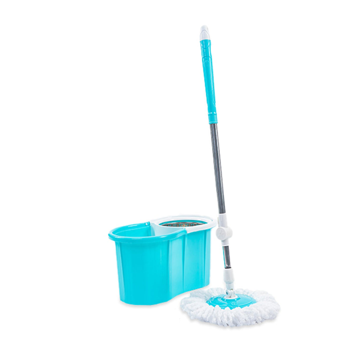 Zidello Spin Mop Plastic & Steel Bucket, 360-Degree with Microfiber Mop Head
