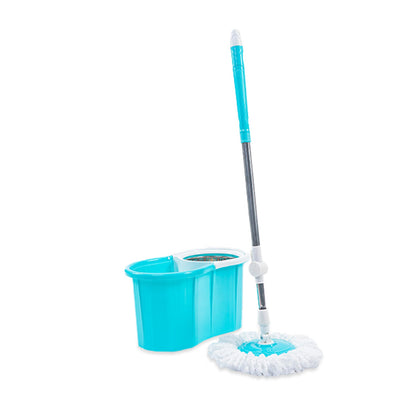 Zidello Spin Mop Plastic & Steel Bucket, 360-Degree with Microfiber Mop Head