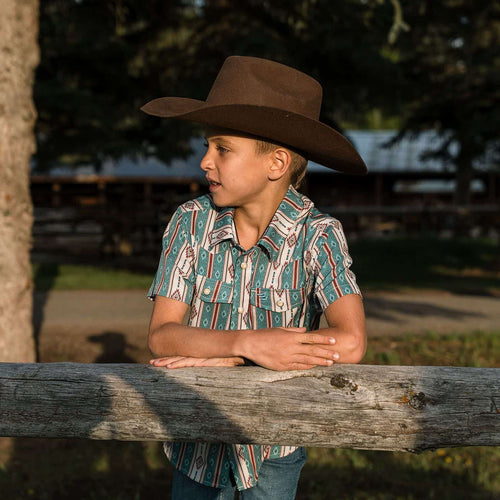 Burlebo: Youth Performance Western Shirt- The Abbott