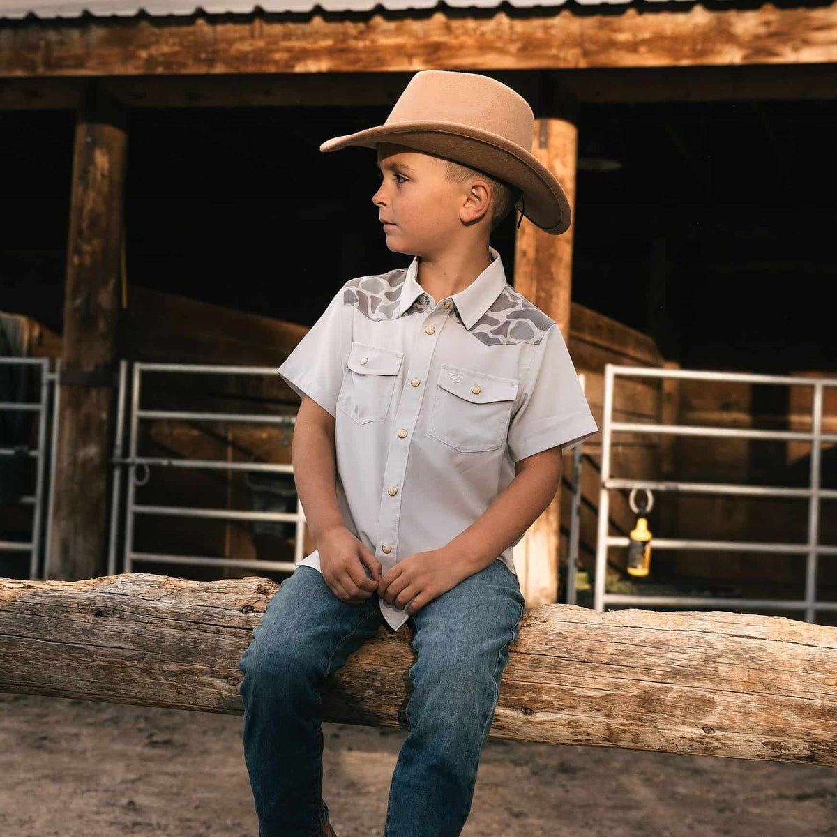 Burlebo: Youth Performance Western Shirt - Bird SZN