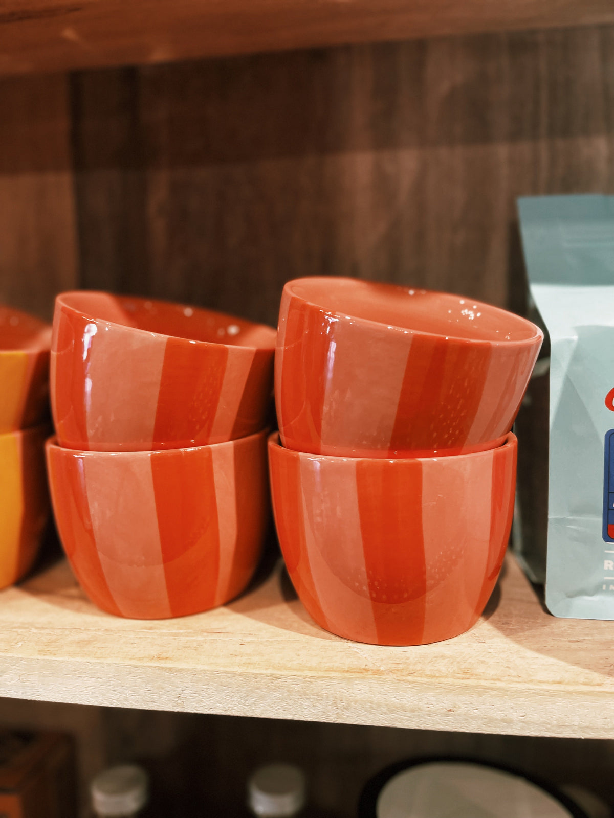 Striped Stoneware Mug