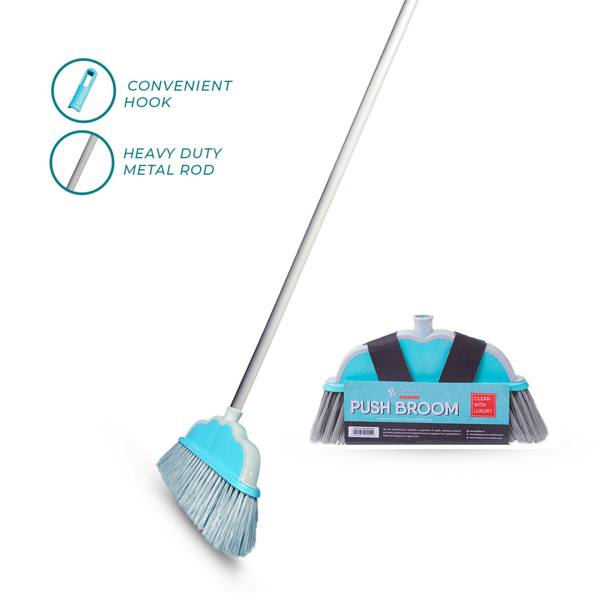 Zidello Sparkling Push Broom