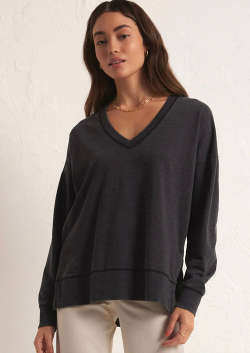 Modern V Neck Weekender - Jet Black