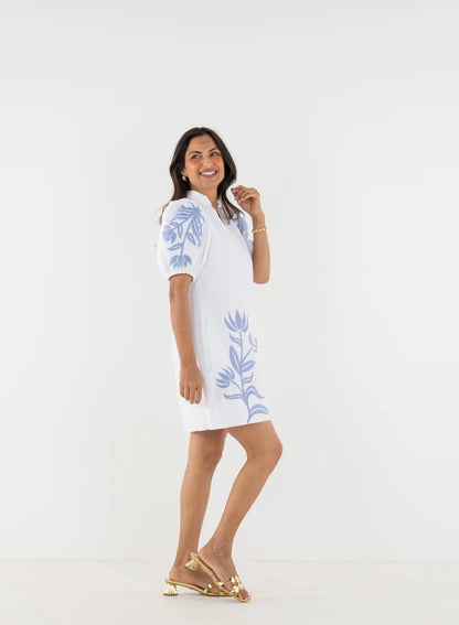 Hampton Mini Dress- Dutch Tile