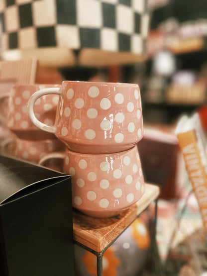 Pastel Polka Dot Mugs