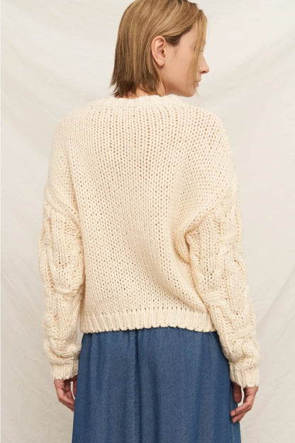 Ivory Cable Knit Sweater