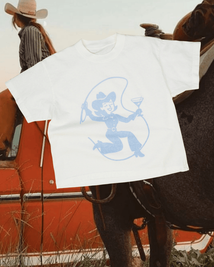 "Cowgirl Cocktail" Wide Tee