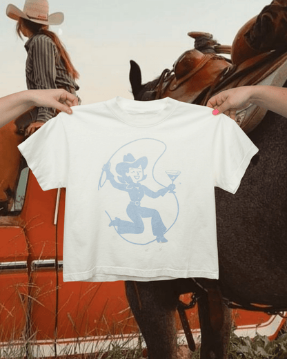"Cowgirl Cocktail" Wide Tee