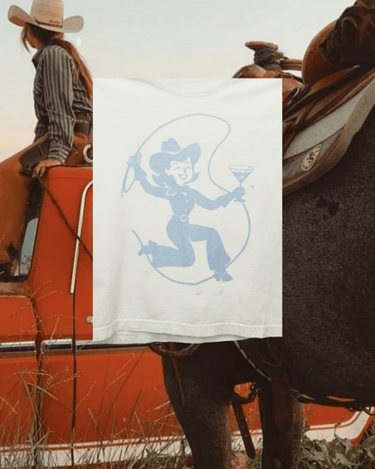 "Cowgirl Cocktail" Wide Tee