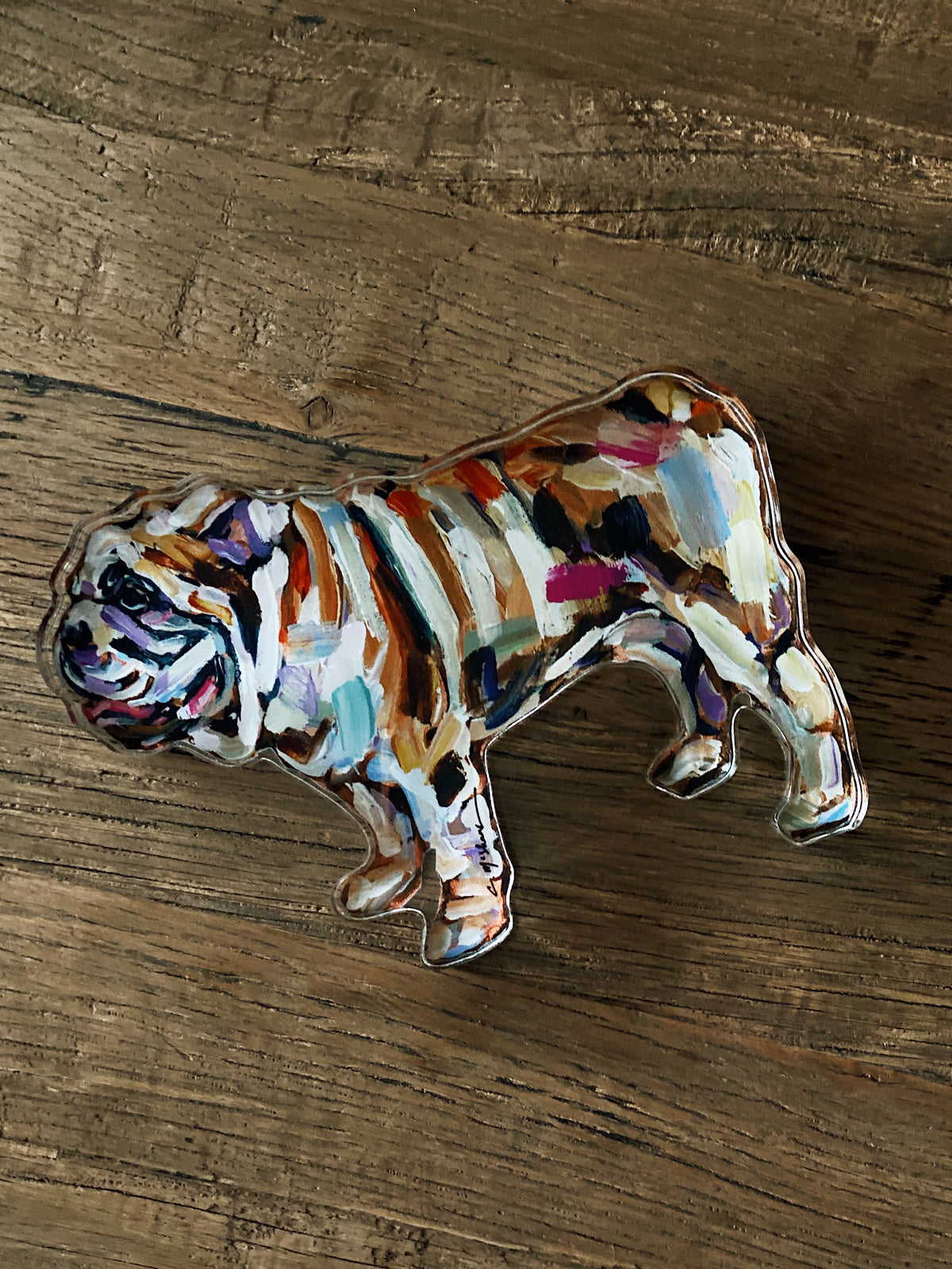 Bulldog acrylic- Large