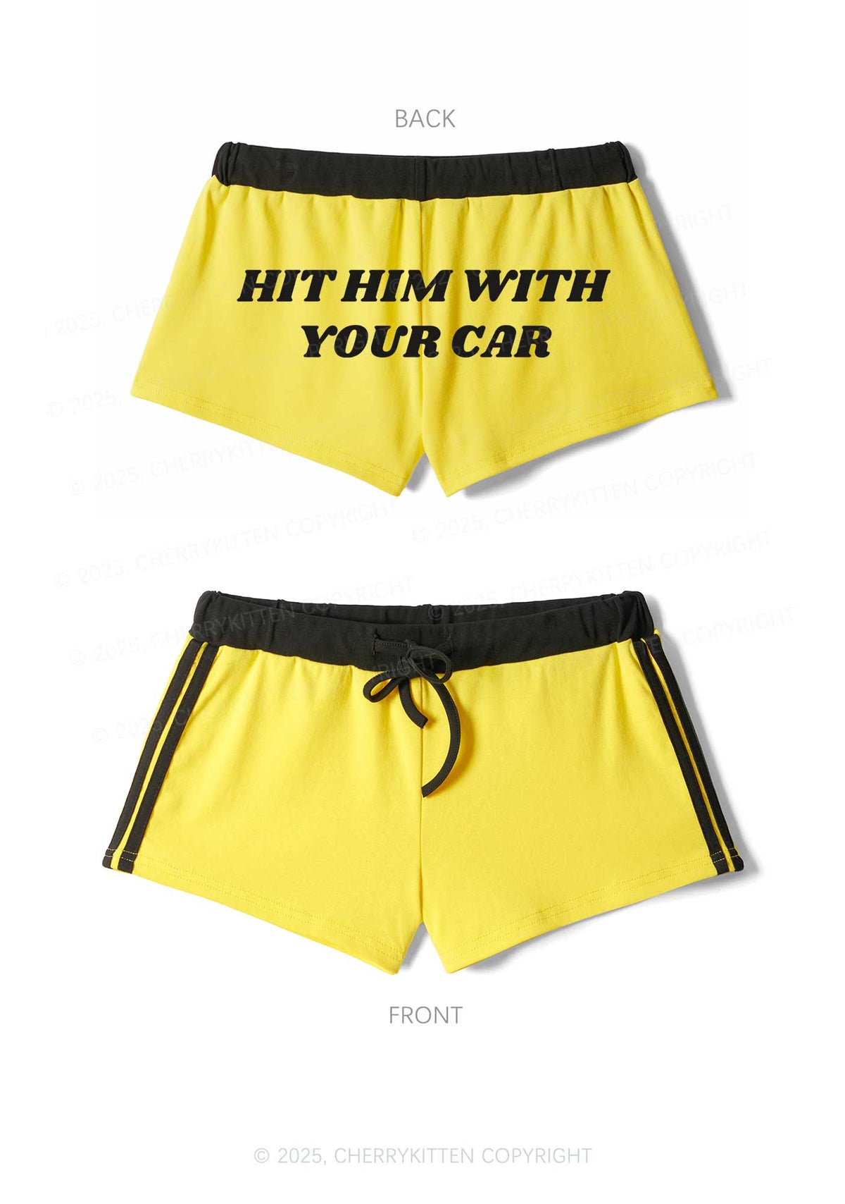 Hit Him Y2K Drawstring Mini Shorts Cherrykitten
