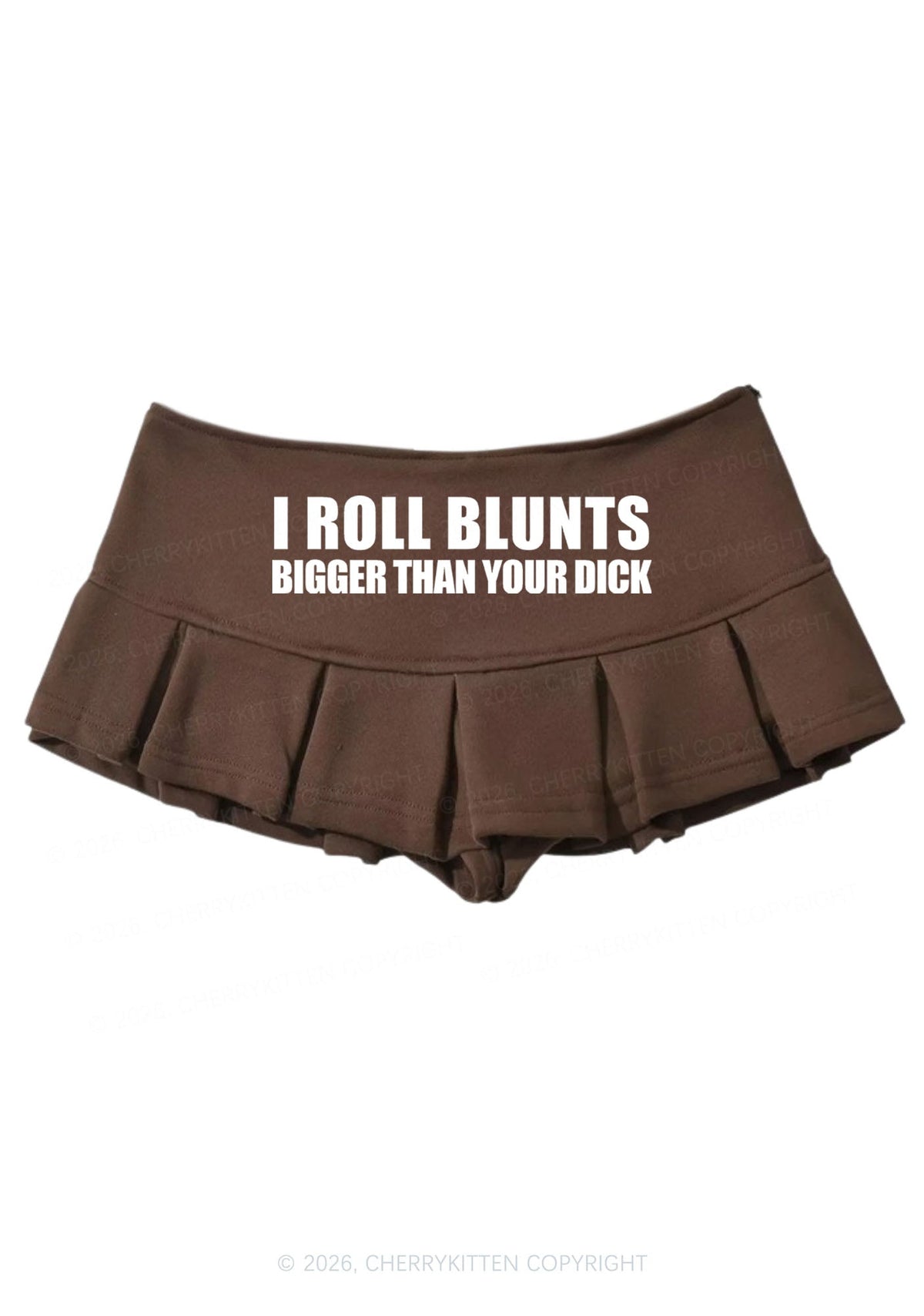 I Roll Blunts Y2K Mini Pleated Skirts Cherrykitten