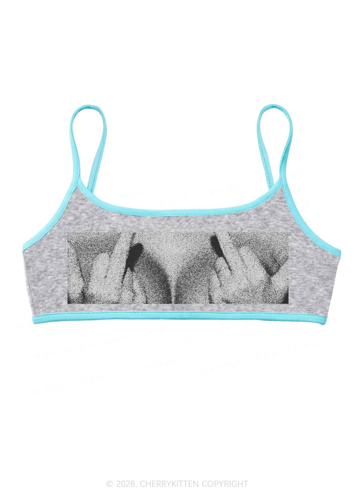 Middle Finger Bxxbs Y2K Super Crop Cami Cherrykitten