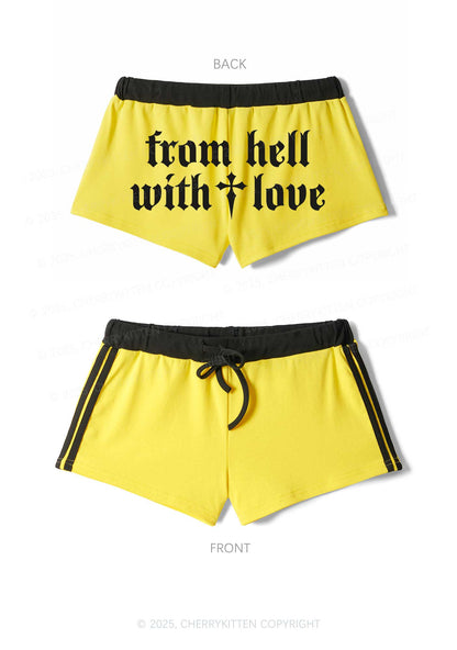 From Hell With Love Y2K Drawstring Mini Shorts Cherrykitten