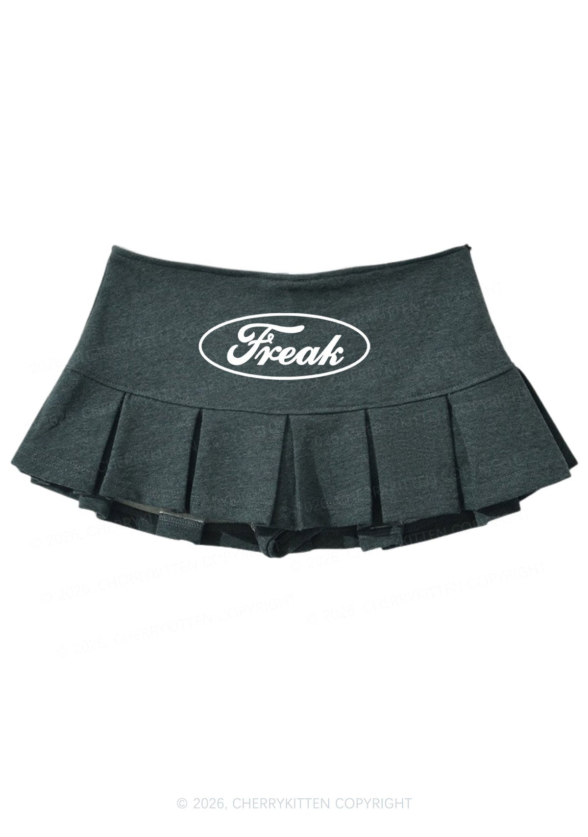 Oval Freak Y2K Mini Pleated Skirts Cherrykitten