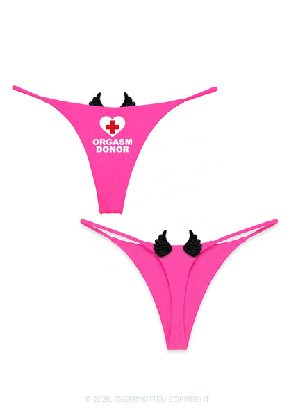 Orgxsm Donor Y2K Goth Angel Wings Bikini String Thong Cherrykitten