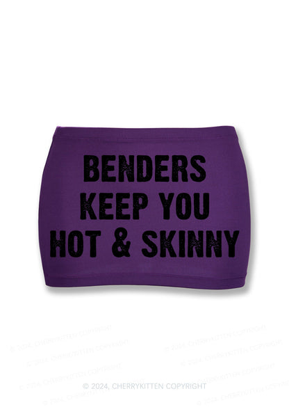 Benders Keep You Hot Y2K Mini Hip Skirt Cherrykitten