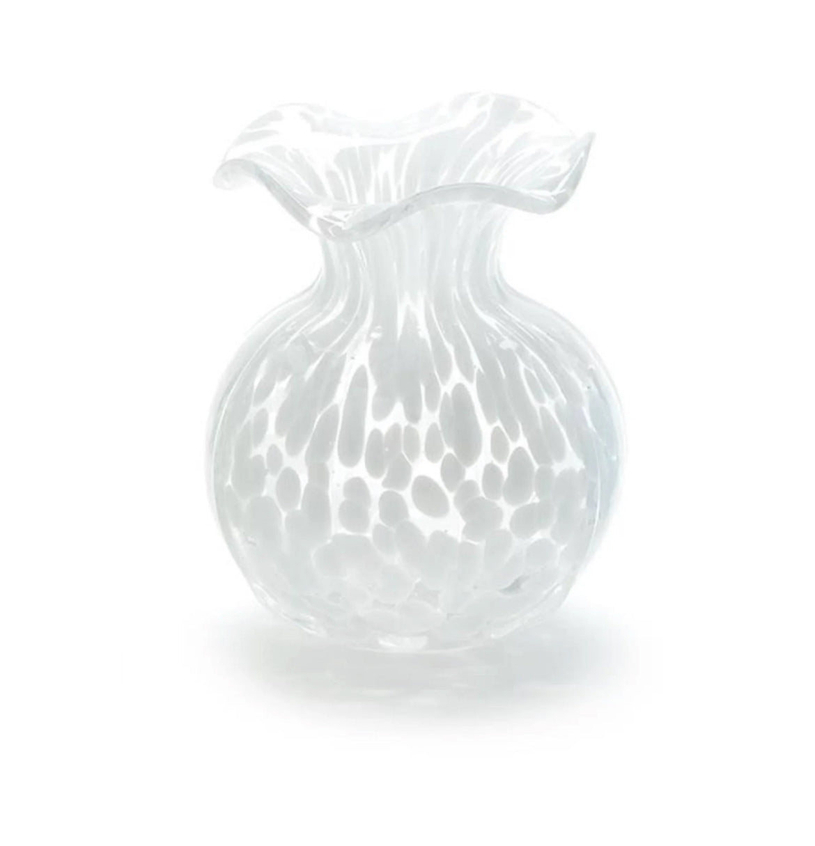 Ruffled Edge Spotted Vase