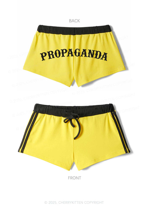 Propaganda Y2K Drawstring Mini Shorts Cherrykitten