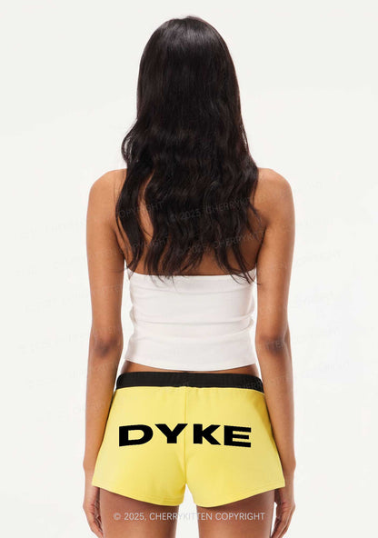 DYKE Pride Y2K Drawstring Mini Shorts Cherrykitten
