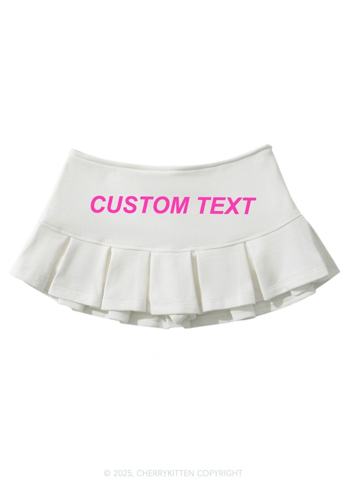 Custom Text Valentine's Day Y2K Mini Pleated Skirts Cherrykitten